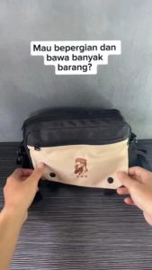 Tas Selempang Pria Korea Gaya Minimalis Simpel Termurah Highmore Hitam Slingbag