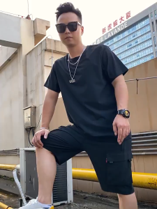 Plus Size Cargo Shorts for Men Breathable Stretchable Jogger Shorts Running Fitness Loose Fat Big Casual