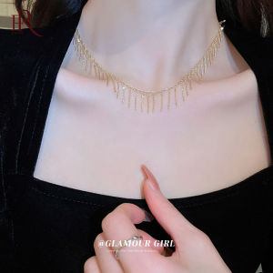 Frascati Metal Geometric Wafer Tassel Collarbone Chain Choker Necklace Korean Fashion Simple Necklaces For Women Jewelry Gift
