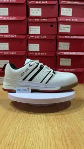 รองเท้าเซฟตี้ BS115W หัวเหล็ก สีขาว รองเท้าผ้าใบเซฟตี้ รองเท้าผ้าใบ รองเท้านิรภัย รองเท้า Safety รองเท้าทรงสปอร์ต รองเท้าหัวเหล็ก bestsafe