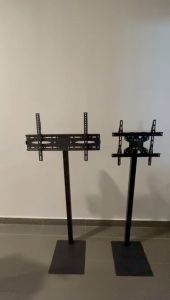 (L99D)TV monitor Floor Stand with wall mount bracket  SPEEDSMOUNT space saving .hide under funiture no drill