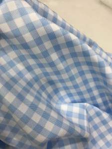 Vải Cotton sọc caro 8ly màu xanh biển nhạt chất mềm mát (khổ 1m5)may đầm váy áo sơ miđồ bộ