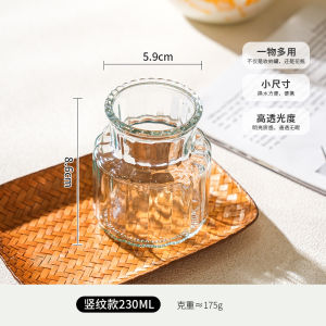 Creative Glass Flower Vase Living Room Decorative Accessories Transparent Glassware for Water Cultivated Plants American Style Restaurant Suitable