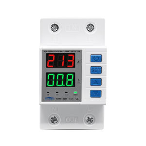 TOMZN Adjustable Voltage Current Protector Cut off L And N Isolation AC 110V 230V 63A Over/Under Voltage Over Current Protection