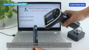 2D Bluetooth Wireless Barcode Scanner with LCD Screen 100000 Offline Storage Handheld Qr Code Reader