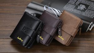 Dompet Lelaki Men Card Holder Wallet Business Bank Wallet Short Wallet Soft Leather Men Wallet Mini Wallet Beg Duit Lelaki (W-040)