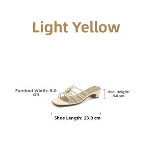 Josiny | Resort Style Beaded Open-weave Thick Heel Sandals