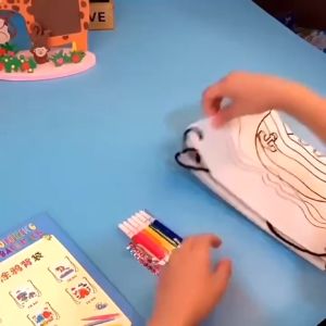 Mainan Edukasi DIY Mewarnai Tas Ransel Serut Goodie Bag - Mainan Kerajinan Tangan Anak - Mainan DIY Menggambar Tas Anak - Tas Goodie Bag Ultah - Tas Mewarnai - Tas Spunbond Mewarnai - Mewarnai Tas Serut Mainan Edukasi Anak Prakarya Montessori