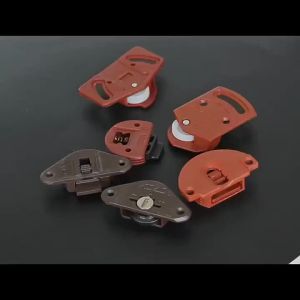 ★4 Pairs Wardrobe Roller Sliding Door Gear Circuit Board Indoor Panel Kit Furniture Sliding Door Roller Set Cabinet ABS Wheel