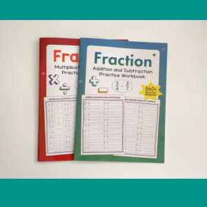 สมุดฝึกคิดเลข Essentials Fractions Adding Subtracting Multiplying and Dividing Math Workbook Elementary Arithmetic Book Daily Practice Workbook Mathematics Arithmetical Exercise Books Reinforcing Calculation Techniques