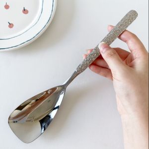 [Real 304 Stainless Steel] Small Spatula Home Spatula Spatula Sub Mini Serving Spoon Points Spatula Small Size Public Spoon