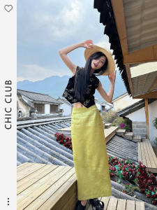 Retro Black Chinese Style Embroidered Vest Sleeveless Womens Outerwear Inner Match Skirt Set Elegant Two-Piece Set