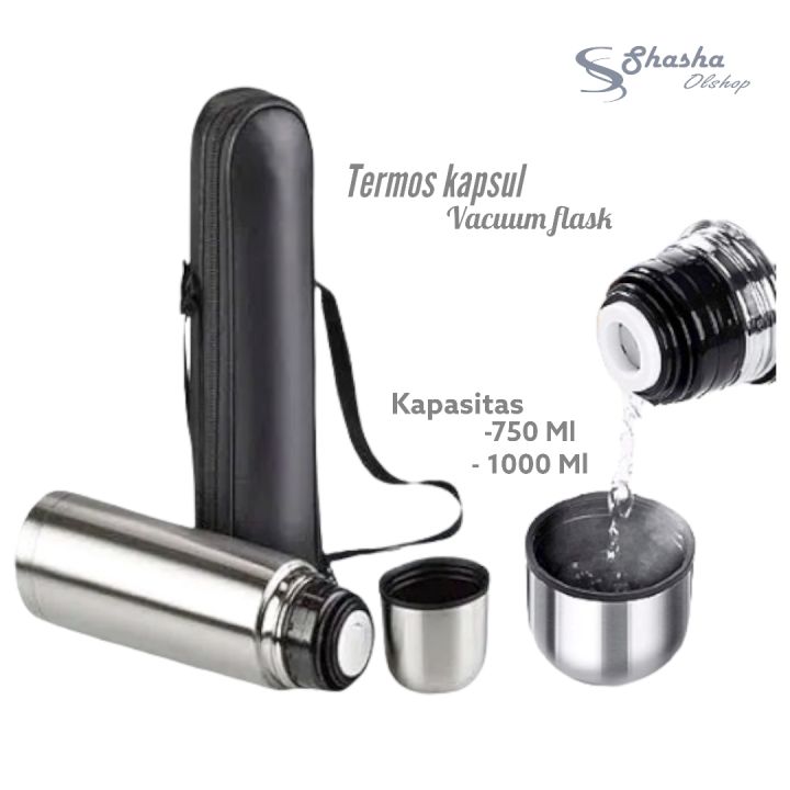 termos air panas tahan lama 1 liter vacuum flask stainless steel tahan