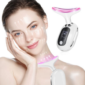 Cổ nâng mặt Massage Cổ dụng cụ làm đẹp Làm Săn Chắc xóa nếp nhăn Massager 42 ° Hot Nén 3-Màu Sắc Ánh Sáng cằm đôi Giảm Rung Rung Cải Thiện Thắt Chặt Và làn da mịn màng