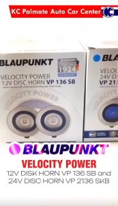 BLAUPUNKT VELOCITY POWER DISC HORN VP 136 SB - 12V & VP2136 SKB - 24V