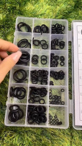 225pcs O-Ring ยางโอริง ชิ้นยาง O แหวนโอริงเครื่องซักผ้าซีล Watertightness Assortment ขนาดแตกต่างกันกับชุดกล่องพลาสติกชุด