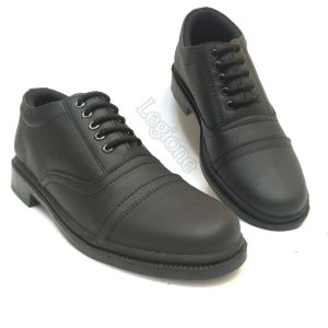 sepatu pantofel formal hitam doff kulit aslli | sepatu kerja bertali | sepatu PDH
