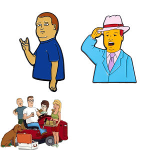 Anime King of the Hill Bobby hill Enamel Brooch Cosplay Props Pin For Men Women Jewelry Accessories Gifts 2024