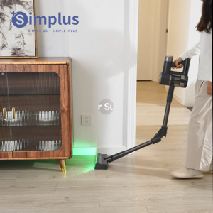 Simplus Vacuum Cleaner 27000Pa Suction  Household Cordless Bendable Design  Green Light Detection  6 Suction Settings   LED Touchscreen