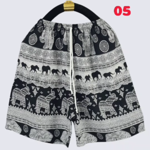กางเกงช้างขาสั้นฟรีไซส์ ผ้านุ่นลื่นใส่สบายตัดเย็บโดยฝีมือคนไทย