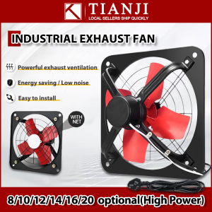 Industrial Exhaust Fan 8/10/12/14/16/20 Inch All Metal Ventilation Exhaust Fan Mute Exhaust Fan Household Toilet Kitchen Window Exhaust Fan Powerful Changing Fan High Volume High Suction Ventilation Equipment