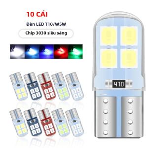 10x T10 W5W LED Xi Nhan CANBUS 3030 8SMD Nội Thất Ô Tô Mái Vòm Đèn Đọc Sách Trắng/Xanh Băng Biển Số Đèn Tự Động Thông Đèn Đa Năng Phù Hợp Với