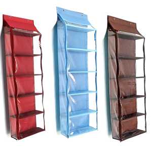 [Rak TAS] Gantung Susun Storage 6 Susun Anti Debu Full Sleting