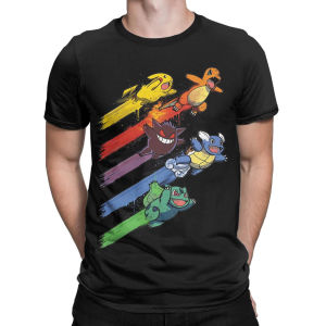 Pokemon T-shirt Mens Pure Cotton Casual T-shirt Round Neck T-shirt Short Sleeve Clothing Summer Sports Casual Short Sleeve Top