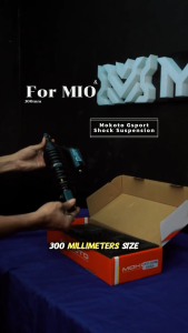 MOKOTO MIO G-SPORT REAR SHOCK ABSORBER 300MM HIGH SUPENSION SHOCK BLACK / WHITE FOR YAMAHA MIO MOTORCYCLE 1 PIECE ONLY