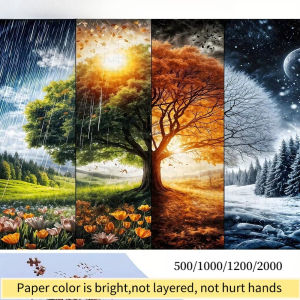 500/1000/1200/2000pcs Puzzle - Four Seasons Tree Landscape High Quality Easy and Fun Family Game Very Suitable for Large Si