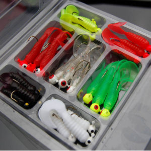21Pcs/Set Fishing Lures Set Artificial Swimbait Metal Jig Spoons Soft Lure Fishing Silicone Bait Fishing Tackle Accessories