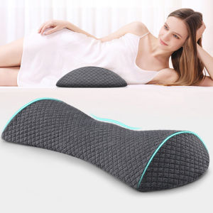 Lumbar Support Pillow Back Support Memory Foam Pillow for Sleeping in Bed Waist Support Cushion for Lower Back Pain Relief Removable Zipper Breathable Pillow Cover