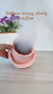 Jamay F25 Mini  Desktop High Speed Fan  100 Speeds  360-degree rotation LED  Digital Display Turbo Fan  Quiet Operation  Smiling cartoon fan  for Bedroom  Offices  Outdoor