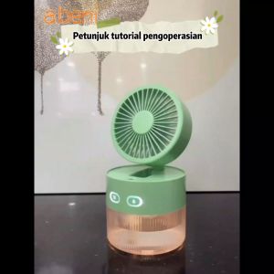 Abeni Kipas Angin Portable Mini USB Multifungsi 3 in 1 Kipas Humidifier Diffuser With Lampu