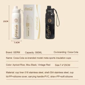 Large Capacity Thermal Insulation Cup Thermos Flask Vacuum Stainless Steel Large Capacity Travel Bottle Outdoors Insulation Cup Cold And Hot Leak-proof For All Seasons