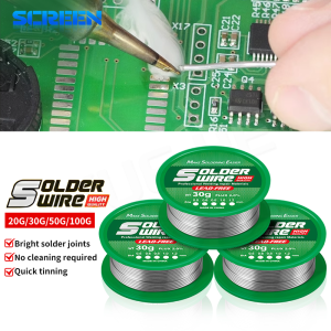 Solder Wire Lead-Free Environmentally Friendly Rosin-Core Solder Wire 0.8mm Small Flat Spool Solder Wire Sn99.3Cu0.7
