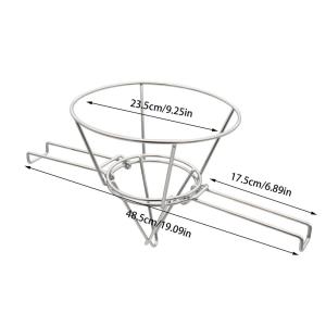 Deep Fryer Oil Cone Filter Holder Maple Syrup Cone Filter Stand With Folding Arms Stainless Steel Reusable Strainer Rack