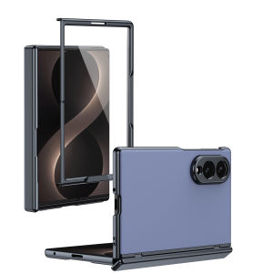 szhaiyu | Luxury ShockProof Hard AG Matte Hinge Protection Phone Case For Samsung Galaxy Z Fold 8 7 6 5 4 Ultra With Tempered Film Cover