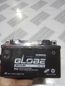 bình ắc qui GLOBE WP7A 12V7AH DÙNG XE ATILA VICTORIA VESPA xe ga 50cc cách dòng môtô 125cc