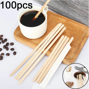 100pcs Wooden Disposable Tea Stirring Stick 14cm Coffee Stick Stir Sticks Single Packaged Coffee Stirrer