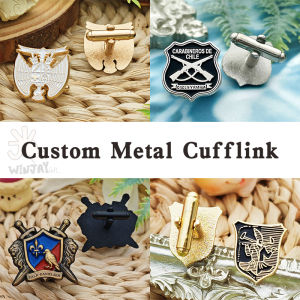 [Minimum 10pcs] Custom Metal Cufflink Company Soft enamel Process Design Stamping 3D Hard enamel