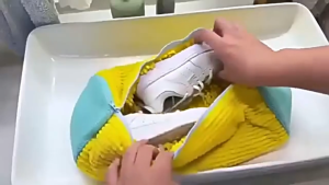 RakanKu Malaysia Shoe Easy Washing Bag Washing Machine Microfiber Sneaker Wash Bag Anti Deformation Laundry Bag Beg Basuh Kasut 鞋子洗衣袋