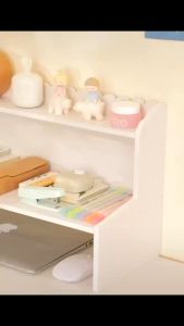 🔥Ready Stock MY🔥 Desktop Bookshelf 2 Tier Organizer Storage Rack Study Desk Book & Stationery Shelf