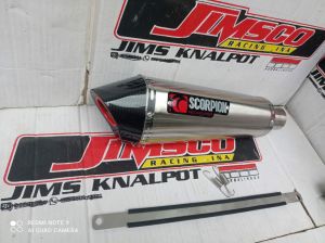 Knalpot Scorpion Slencer only inlet 50mm Universal Knalpot Racing Scorpion Red Power