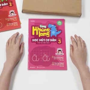 Sách Cùng khủng long học nét cơ bản quyển 3 (chữ cái đầu tiên) bé gái - MGB