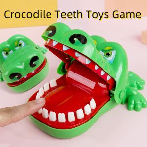 Crocodile Teeth Toys Game for Kids Crocodile Biting Finger Dentist Game Novelty Childrens Lucky Game Trick Decompression Toy