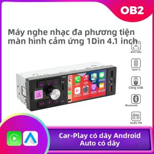 Máy Nghe Nhạc Đa Phương Tiện MP5 Màn Hình Cảm Ứng HD 4.1 Inch Tích Hợp Carplay Android Auto Hỗ Trợ USB FM Bluetooth Thẻ TF AUX Video