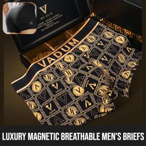 Vadum Luxury Magnetic Breathable Mens Briefs Men Loose Pure Cotton Boxer Underwear High Elasticity And Breathability M-3xl