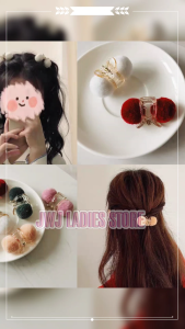 Aksesori Rambut Klip Rambut Cute Round Ball Hair Claw Hair Clip