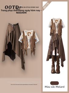 NEEDARNA | Đầm Dạo Phố Kiểu Mùa Hè Dài Nơ Ép Eo